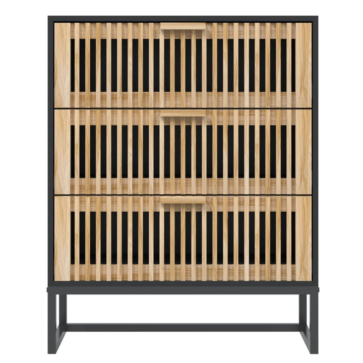 skænk 60x30x75 cm konstrueret træ sort