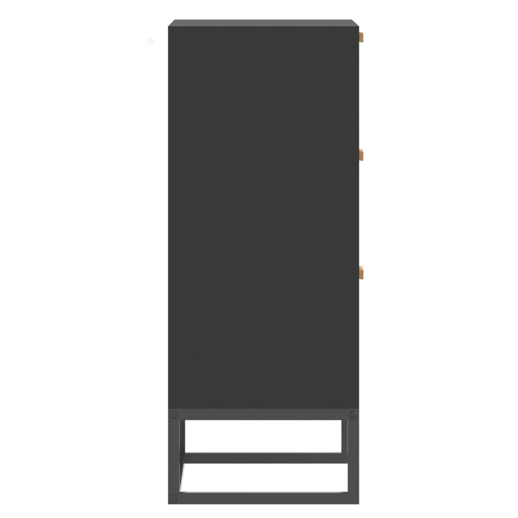 skænk 60x30x75 cm konstrueret træ sort