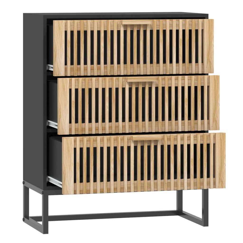 skænk 60x30x75 cm konstrueret træ sort