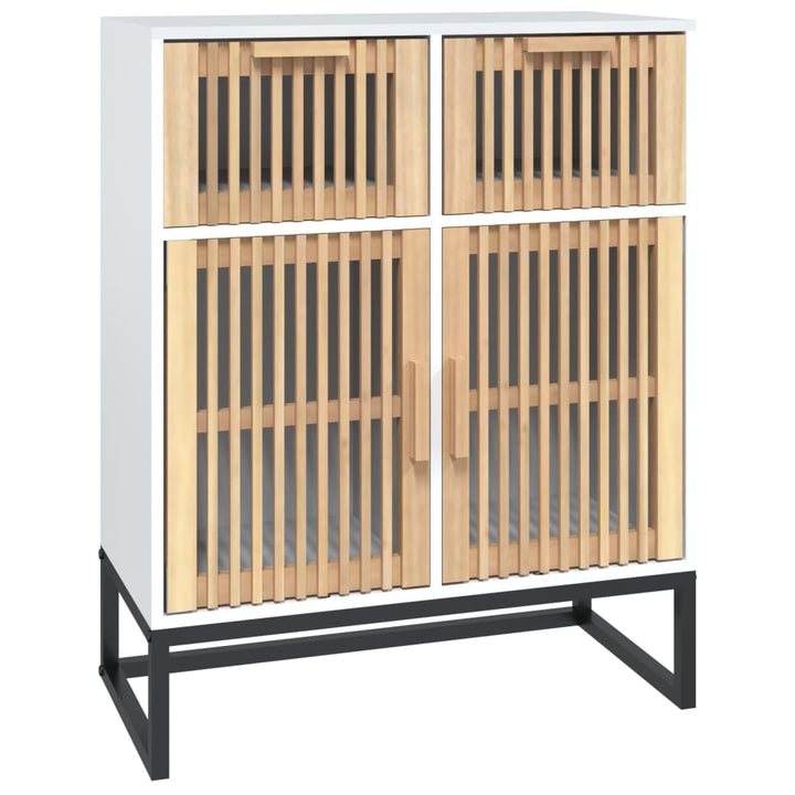 skænk 60x30x75 cm konstrueret træ hvid