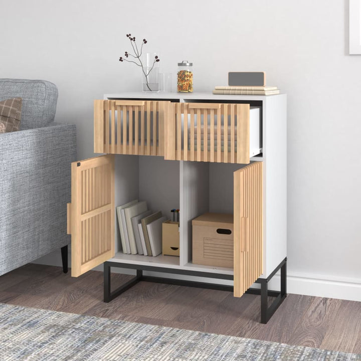 skænk 60x30x75 cm konstrueret træ hvid