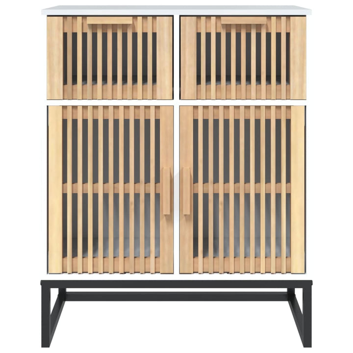 skænk 60x30x75 cm konstrueret træ hvid