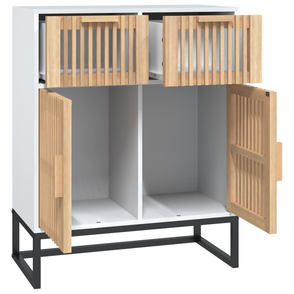skænk 60x30x75 cm konstrueret træ hvid