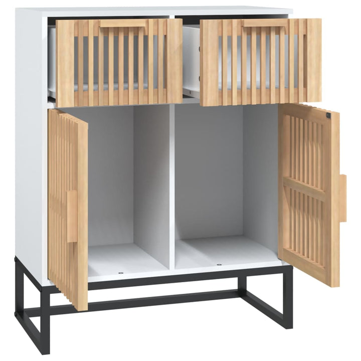 skænk 60x30x75 cm konstrueret træ hvid