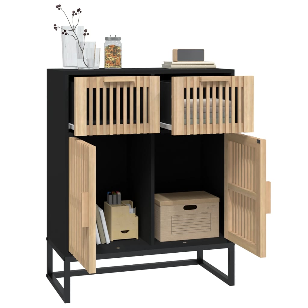 skænk 60x30x75 cm konstrueret træ sort