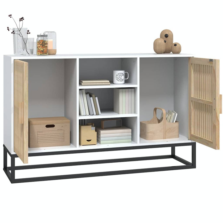 skænk 105x30x65 cm konstrueret træ hvid