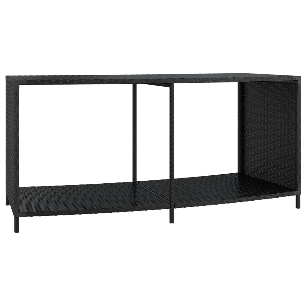 opbevaringshylder 2 stk. polyrattan sort