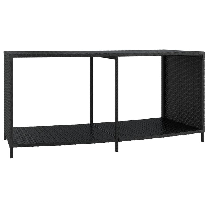 opbevaringshylder 2 stk. polyrattan sort