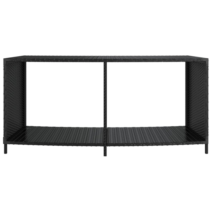 opbevaringshylder 2 stk. polyrattan sort
