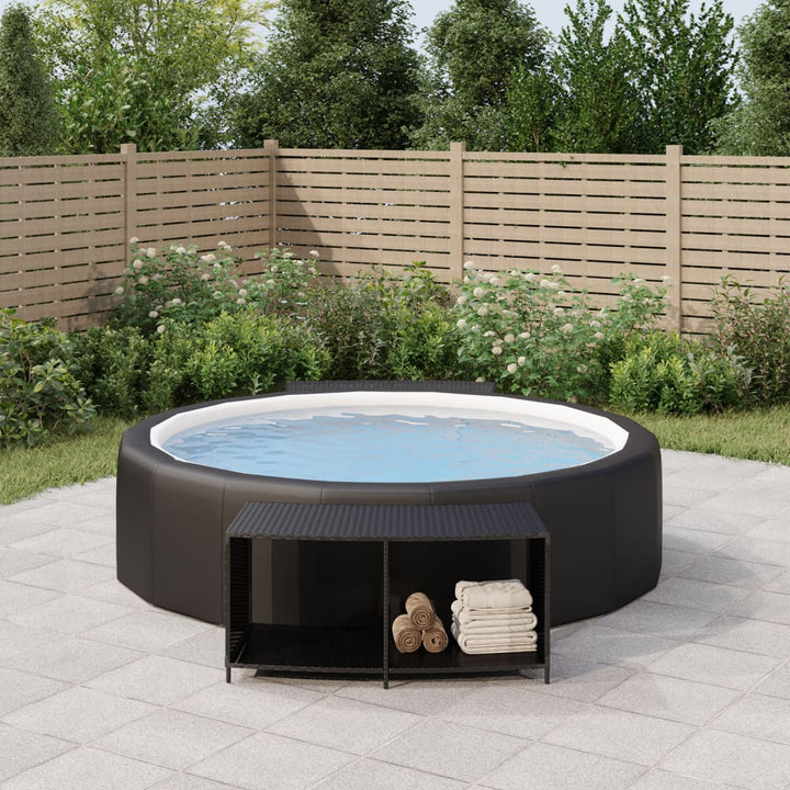 opbevaringshylder 2 stk. polyrattan sort