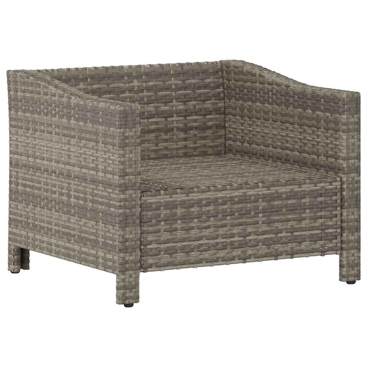 havelænestol med hynde grå polyrattan
