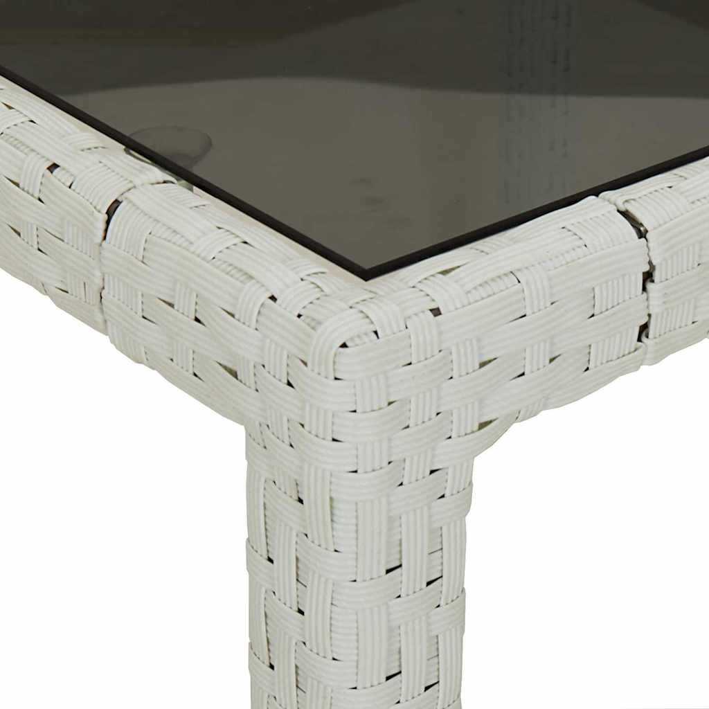 Havemøbel Bord Hvid 90 x 90 x 75 cm polyrattan