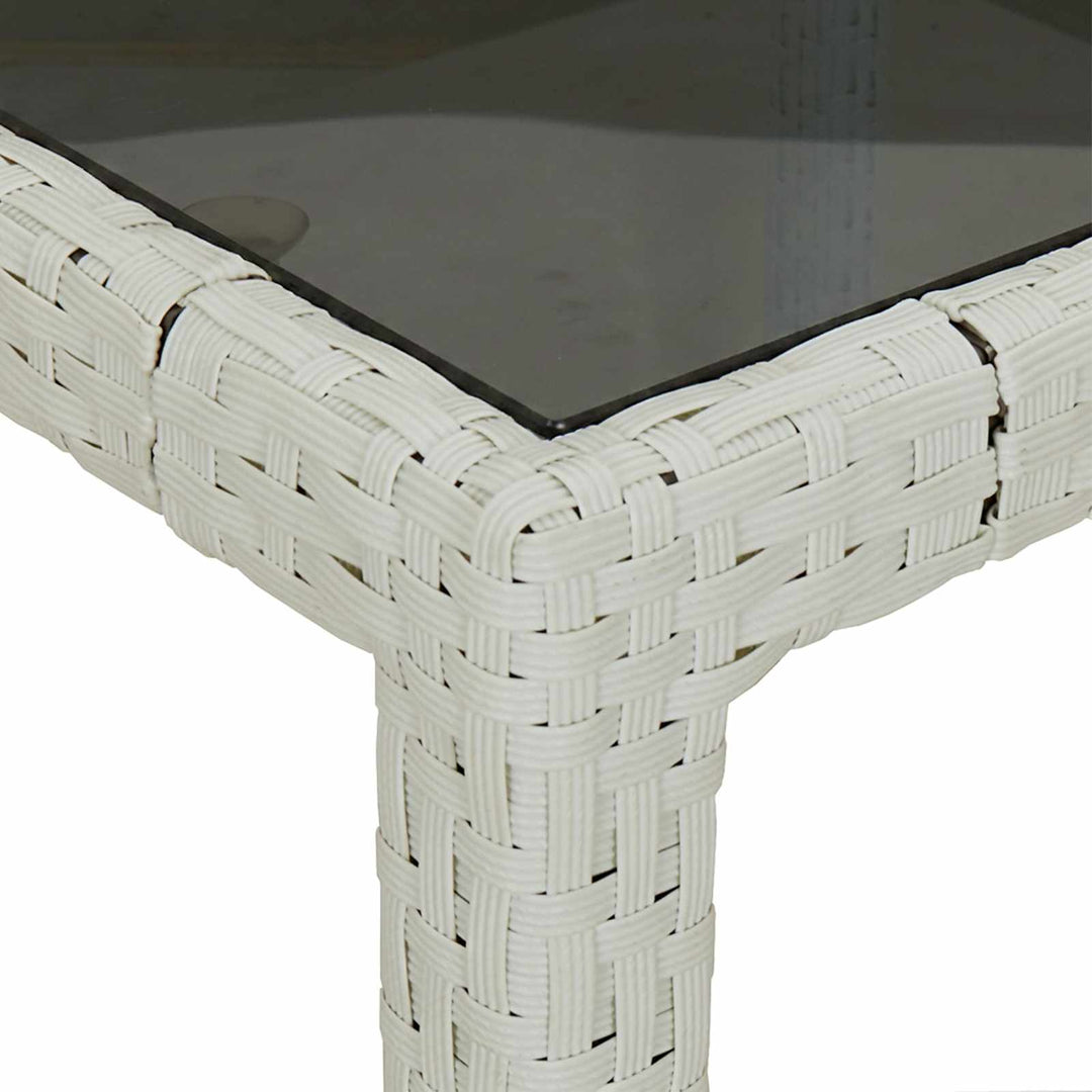 Havemøbel Bord Hvid 90 x 90 x 75 cm polyrattan
