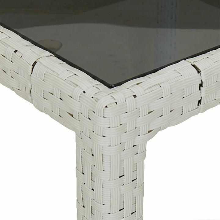 Havemøbel Bord Hvid 90 x 90 x 75 cm polyrattan