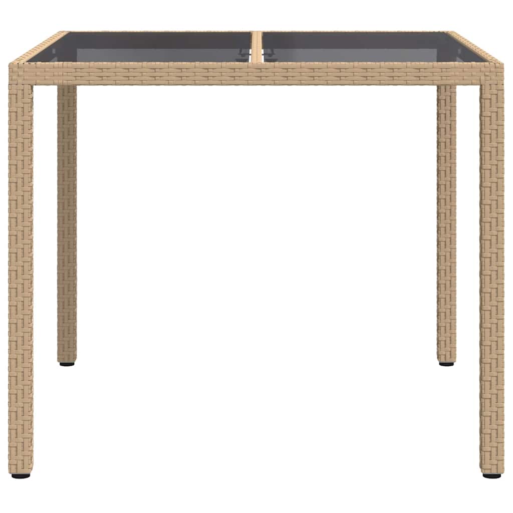 Havemøbel Bord Beige 90 x 90 x 75 cm polyrattan