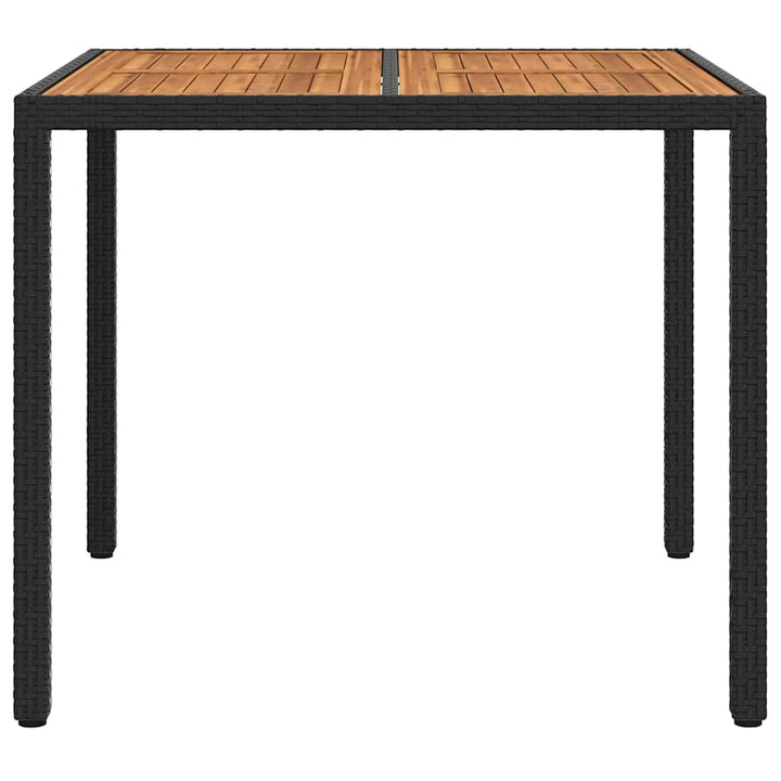 Havemøbel Bord Sort 90 x 90 x 75 cm polyrattan
