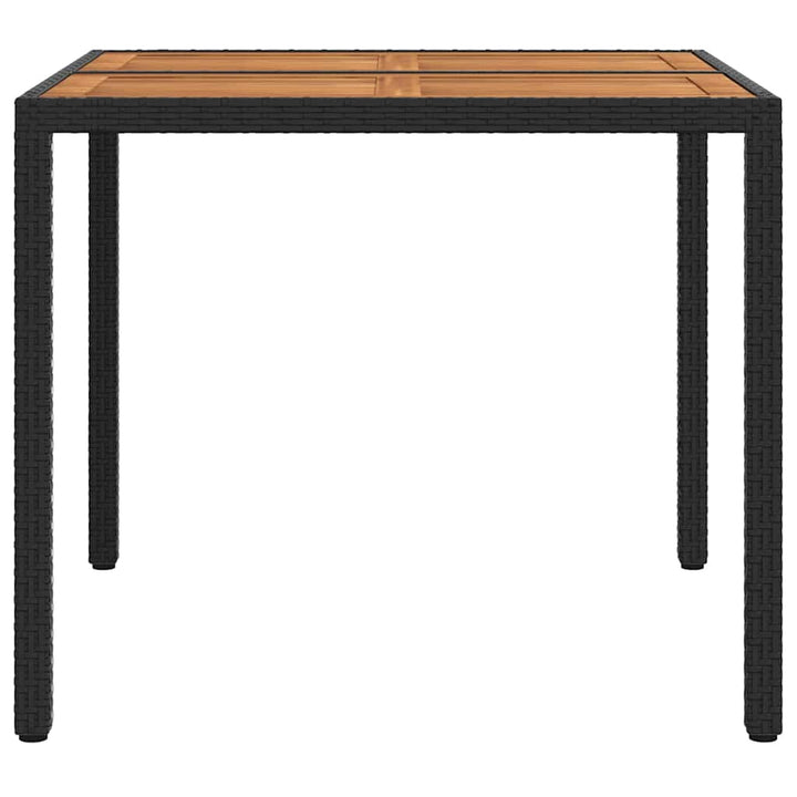 Havemøbel Bord Sort 90 x 90 x 75 cm polyrattan