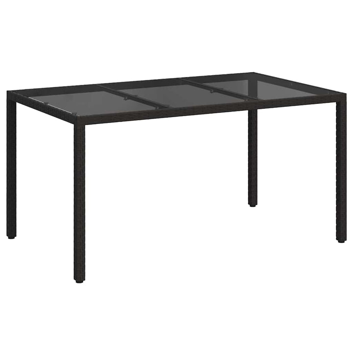 Havemøbel Bord Sort 150 x 90 x 75 cm polyrattan