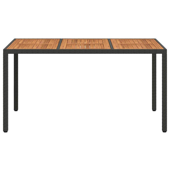 Havemøbel Bord Sort 150 x 90 x 75 cm polyrattan