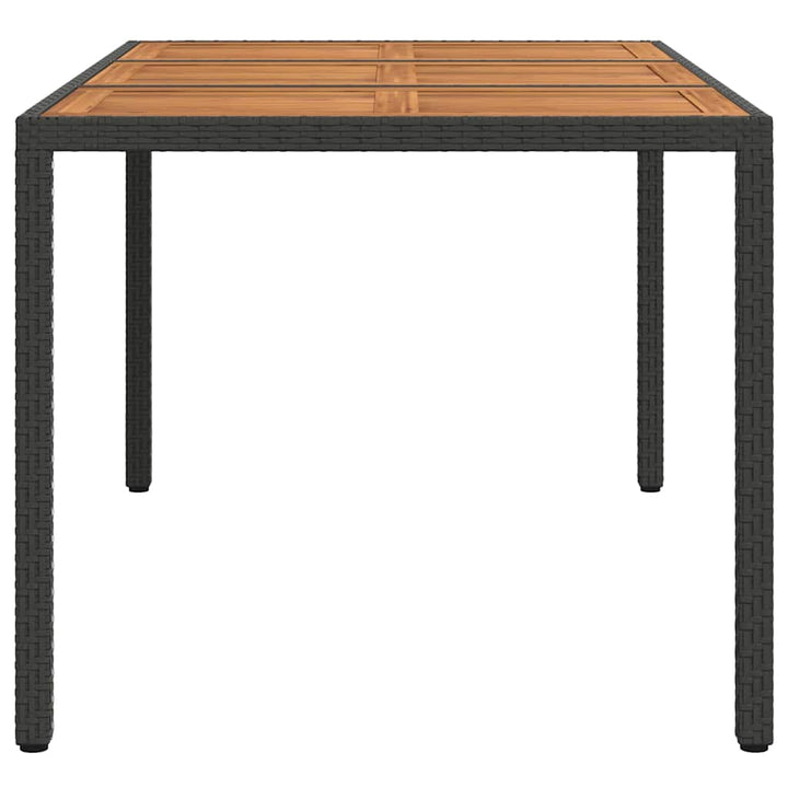 Havemøbel Bord Sort 150 x 90 x 75 cm polyrattan