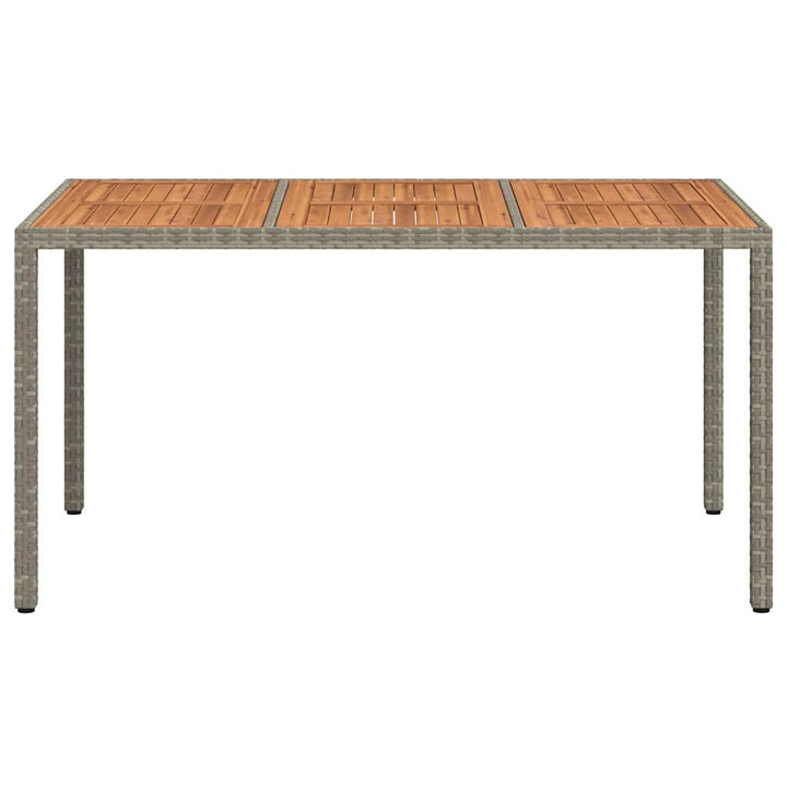 Havemøbel Bord Grå 150 x 90 x 75 cm polyrattan