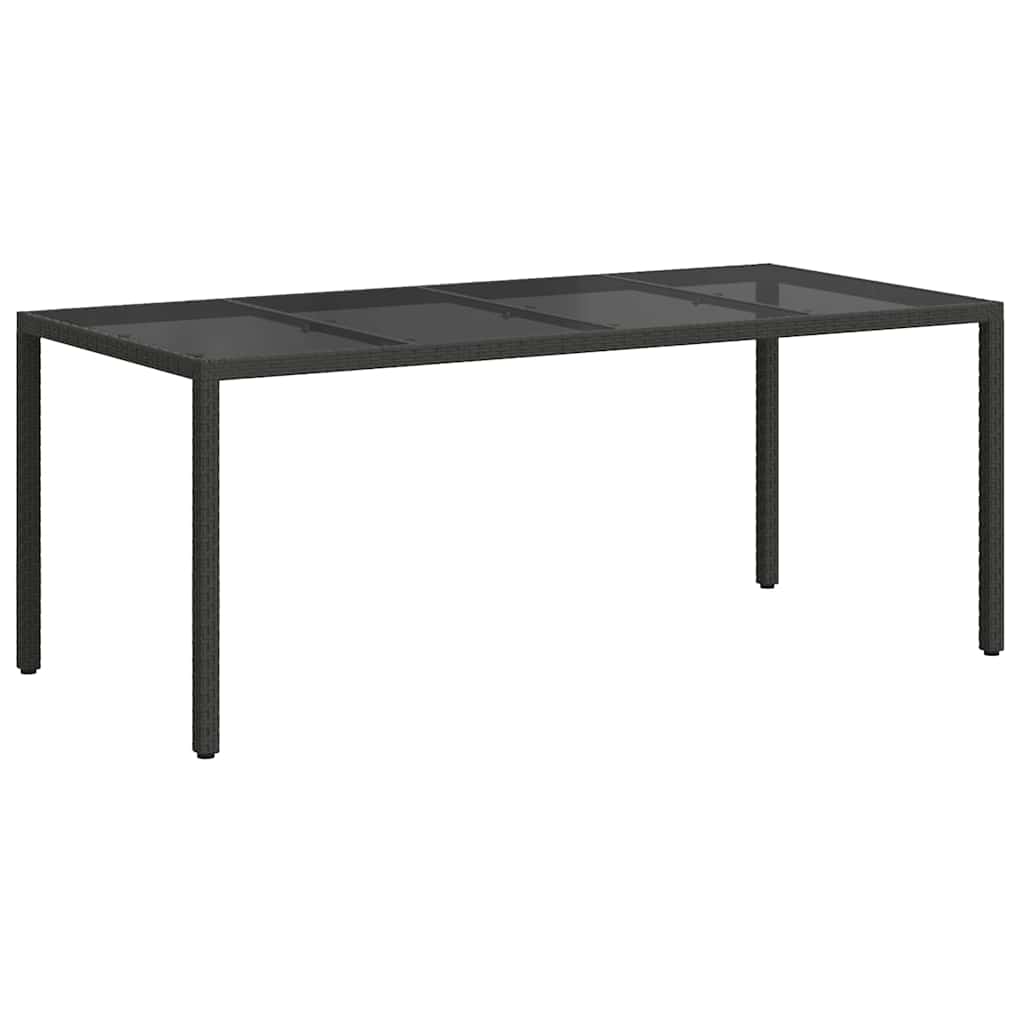 Havemøbel Bord Sort 190 x 90 x 75 cm polyrattan