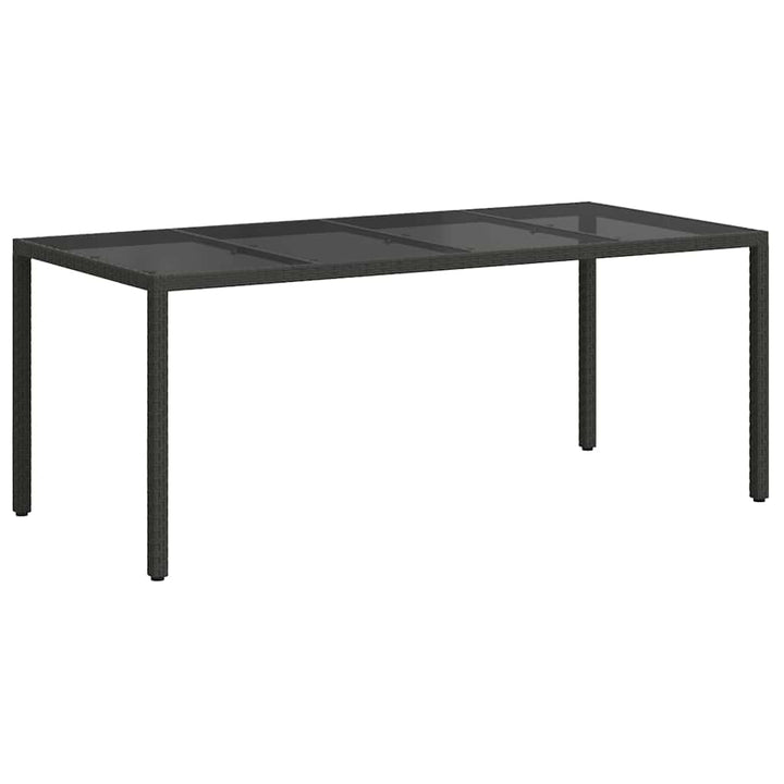 Havemøbel Bord Sort 190 x 90 x 75 cm polyrattan