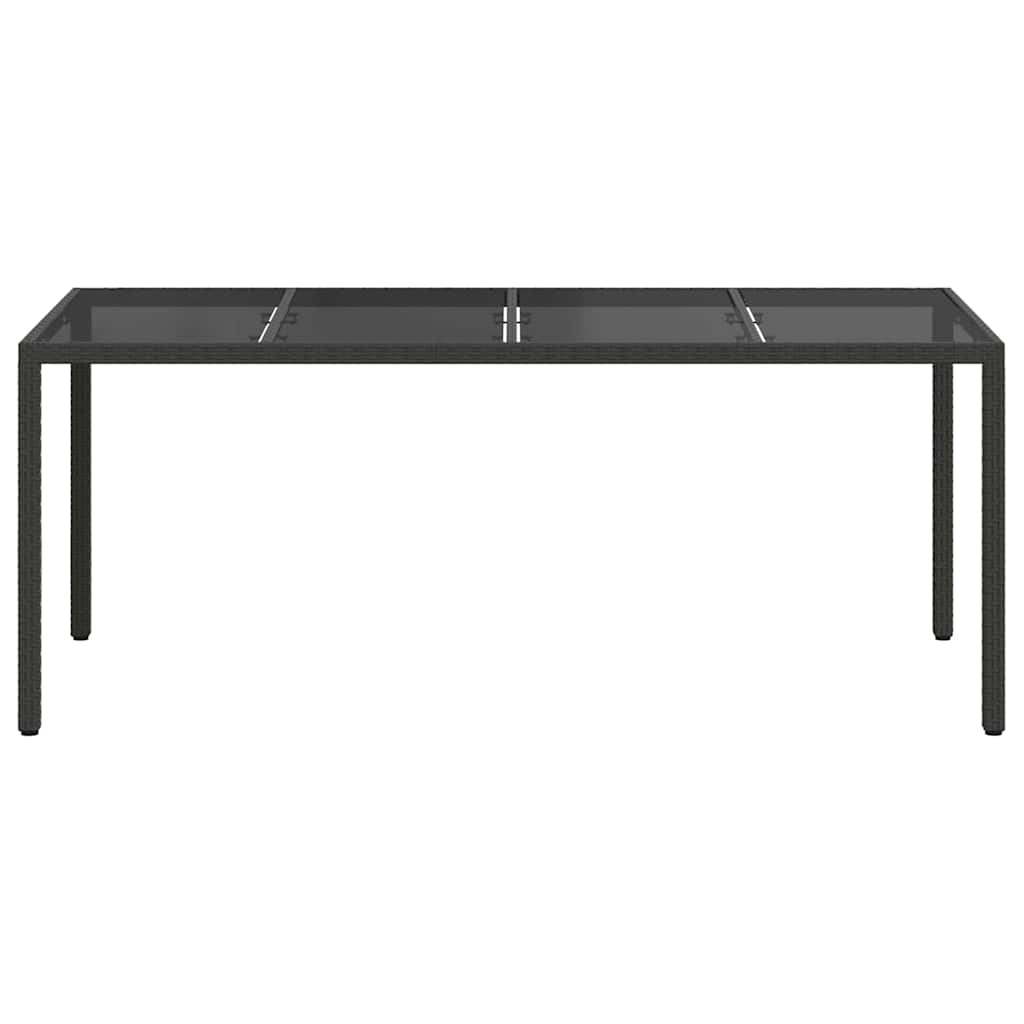 Havemøbel Bord Sort 190 x 90 x 75 cm polyrattan