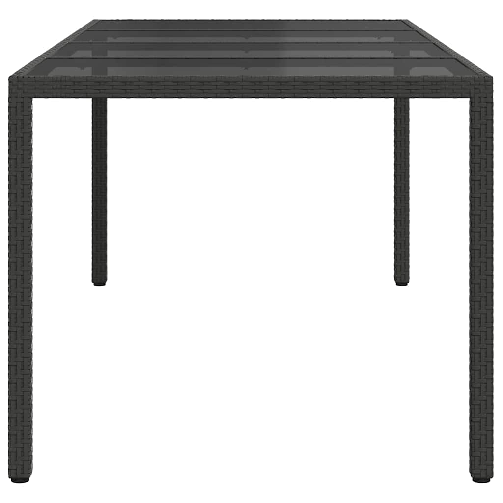 Havemøbel Bord Sort 190 x 90 x 75 cm polyrattan