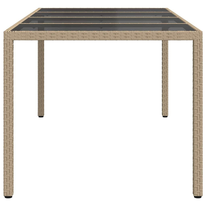 Havemøbel Bord Beige 190 x 90 x 75 cm polyrattan