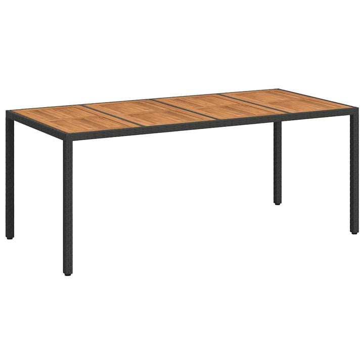 Havemøbel Bord Sort 190 x 90 x 75 cm polyrattan