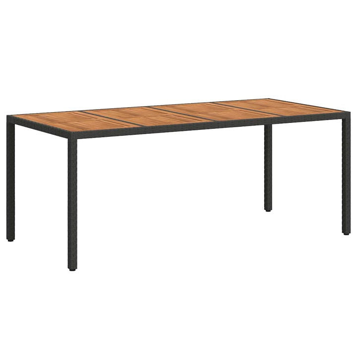 Havemøbel Bord Sort 190 x 90 x 75 cm polyrattan