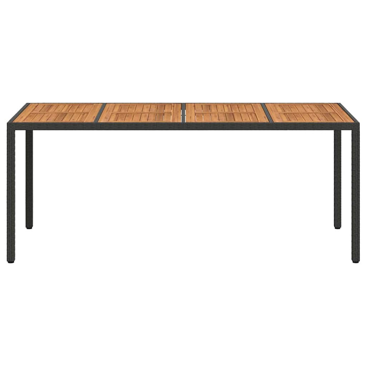 Havemøbel Bord Sort 190 x 90 x 75 cm polyrattan