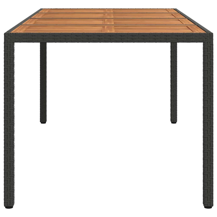 Havemøbel Bord Sort 190 x 90 x 75 cm polyrattan
