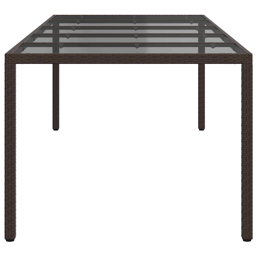 Havemøbel Bord Brun 250 x 100 x 75 cm polyrattan