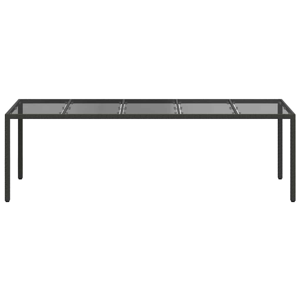 Havemøbel Bord Ren Sort 250 x 100 x 75 cm polyrattan