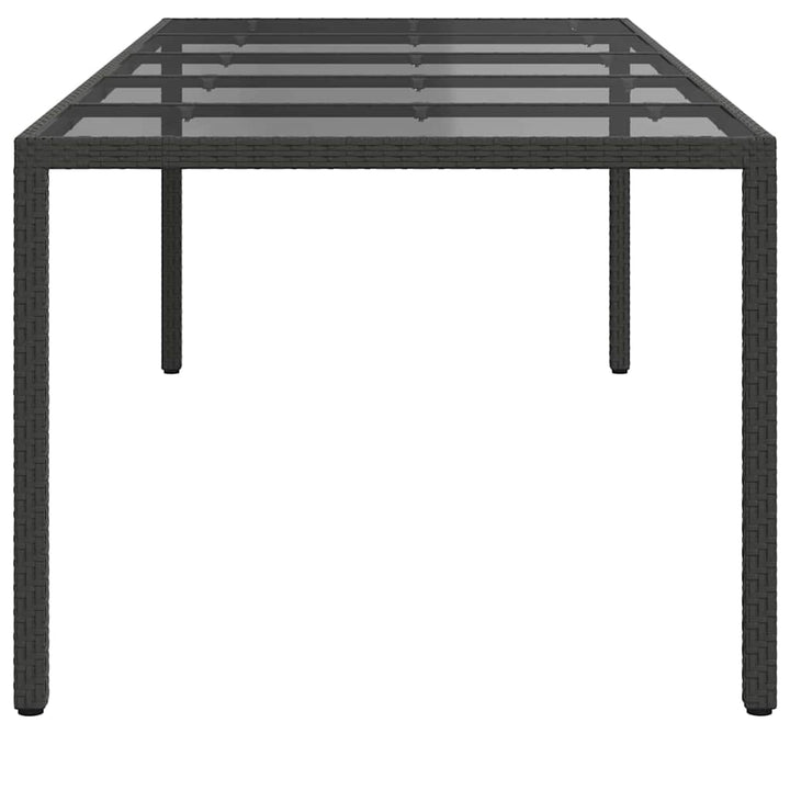 Havemøbel Bord Ren Sort 250 x 100 x 75 cm polyrattan