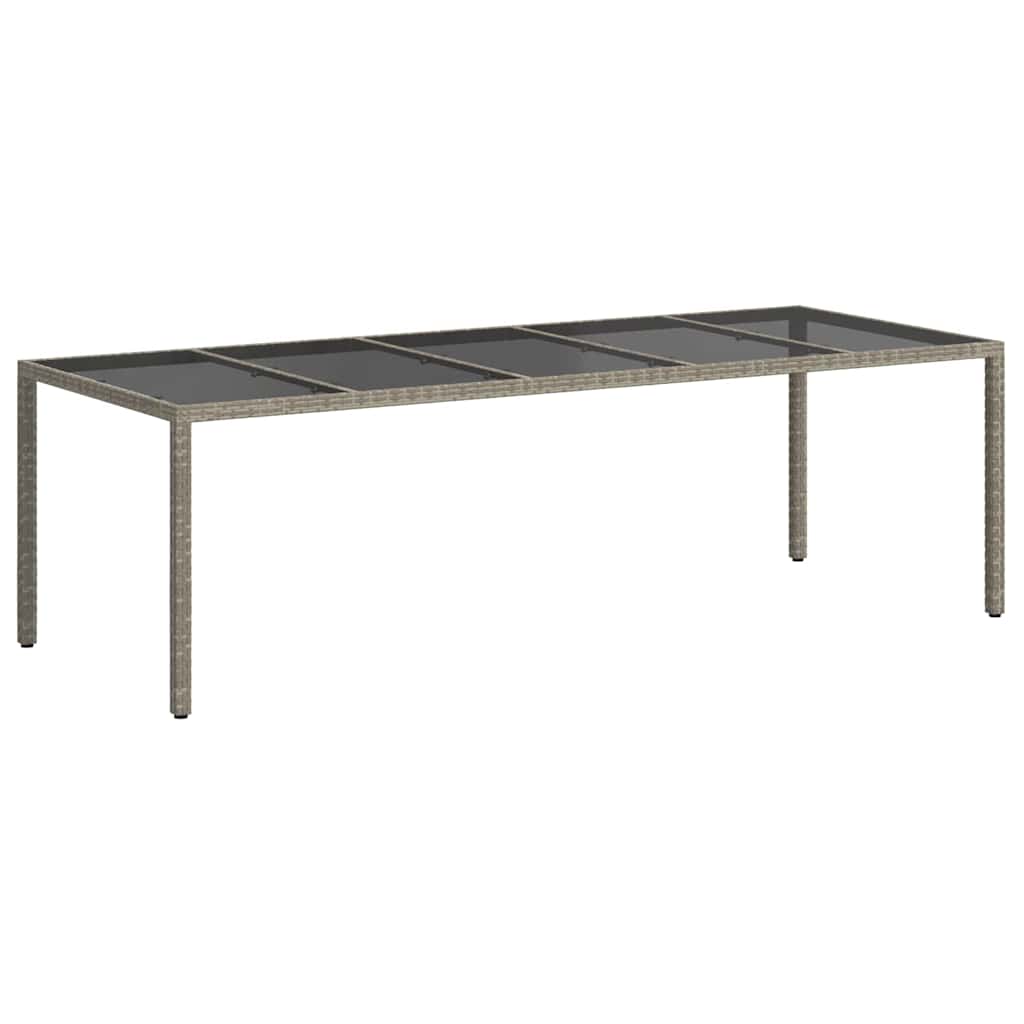 Havemøbel Bord Grå 250 x 100 x 75 cm polyrattan