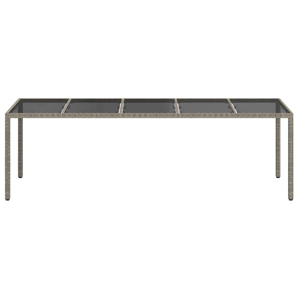 Havemøbel Bord Grå 250 x 100 x 75 cm polyrattan