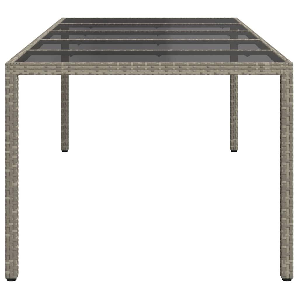 Havemøbel Bord Grå 250 x 100 x 75 cm polyrattan