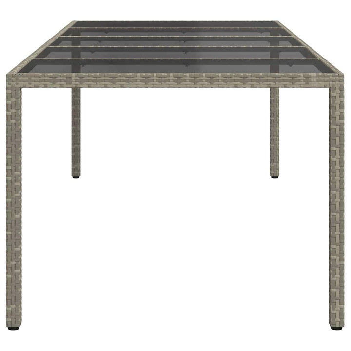 Havemøbel Bord Grå 250 x 100 x 75 cm polyrattan