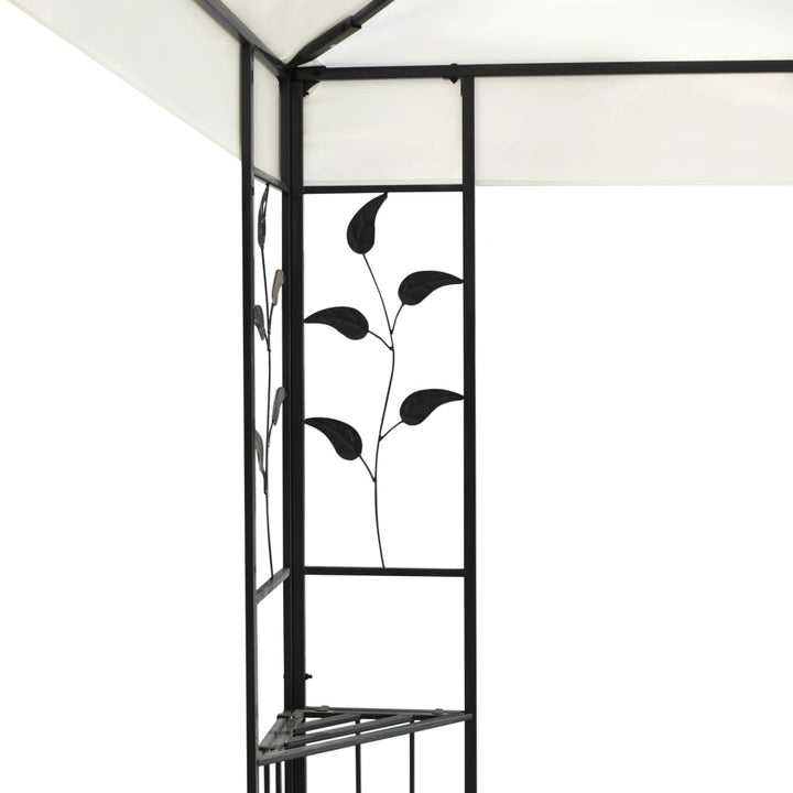 pavillon med dobbelttag 6x3 m stål hvid