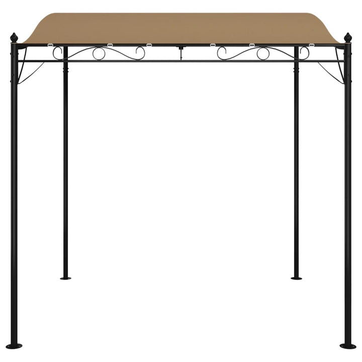 baldakin 2x2,3 m 180 g/m² stof og stål gråbrun