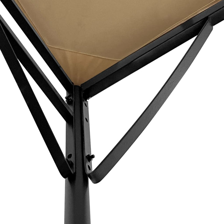 baldakin 2x2,3 m 180 g/m² stof og stål gråbrun