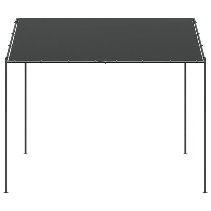 pavillon 3x3 m stål og stof antracitgrå