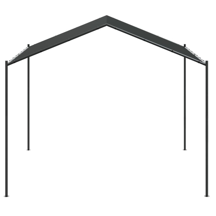 pavillon 3x3 m stål og stof antracitgrå