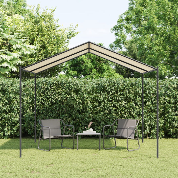 pavillon 3x3 m stål og stof beige