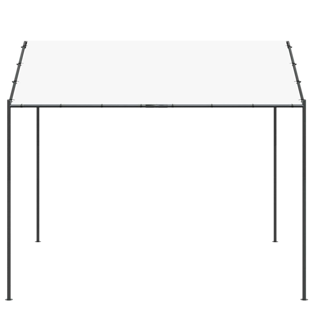 Pavillon 4 x 4 x 2,6 m Hvid Stål og Polyester 180 gsm