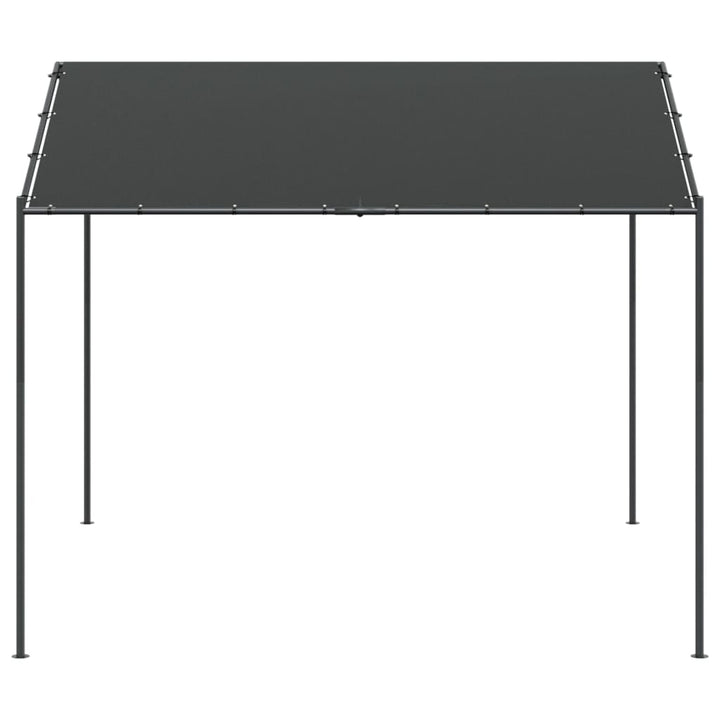 pavillon 4x4 m stål og stof antracitgrå