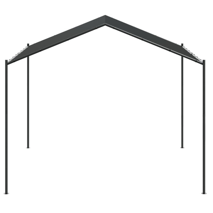 pavillon 4x4 m stål og stof antracitgrå